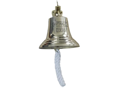 Bel ''Titanic 1912'' met touw, messing -
