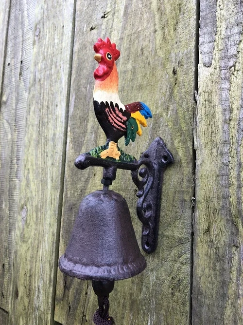 Deurbel ''Haan'' - gietijzer - small.