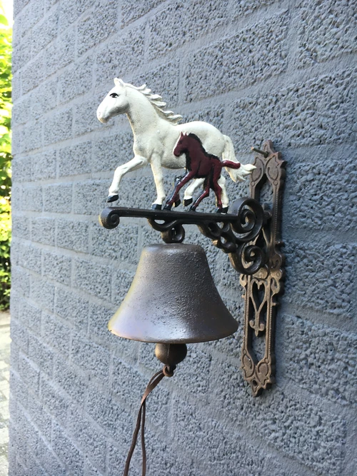 Horse and Foal Doorbell – Cast Iron – Classic Wall Bell
