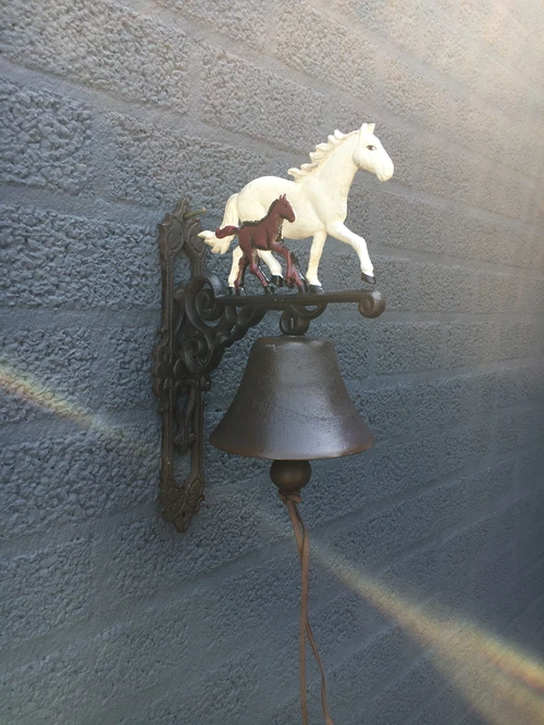 Horse and Foal Doorbell – Cast Iron – Classic Wall Bell