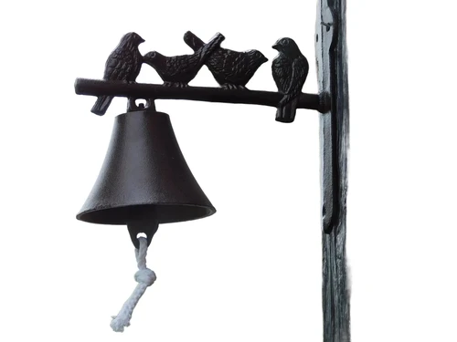 Doorbell with Birds - Cast iron - Bell with cord