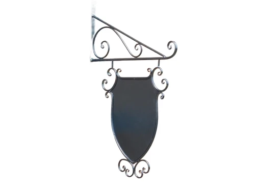 Großes Schild - Schwarz - Eisen - Werbeschild