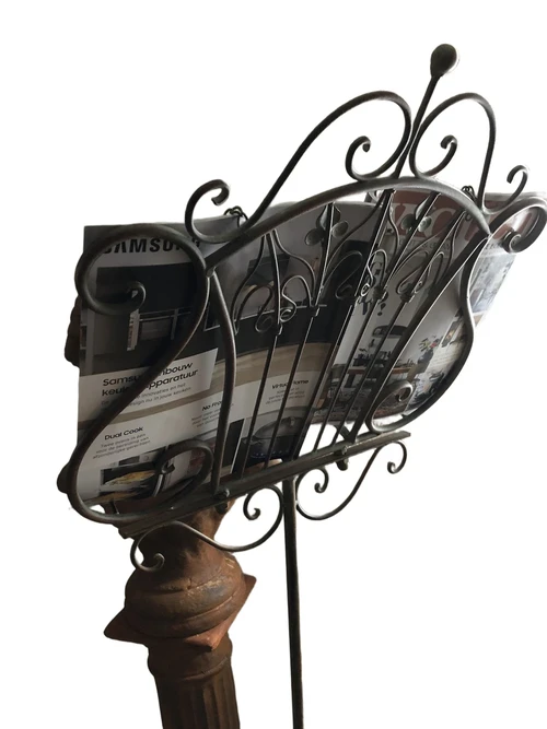 Beautiful classical music stand, antique green-brown