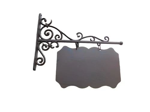 Sign Rectangular XL - Cast iron - Brown
