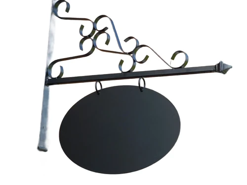 Advertising sign Black -Store sign- 75 cm - Oval - Iron