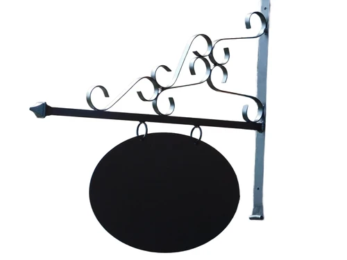 Advertising sign Black -Store sign- 75 cm - Oval - Iron