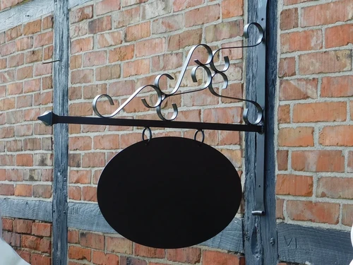 Advertising sign Black -Store sign- 75 cm - Oval - Iron