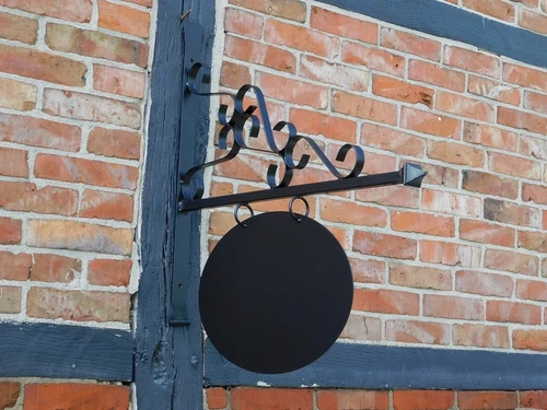 Advertising sign Black -Store sign- 75 cm - Oval - Iron