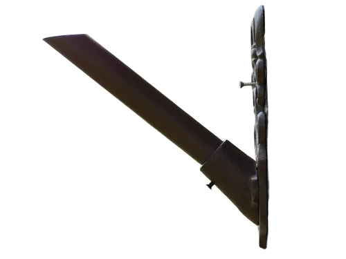 Flagpole holder with French Lily - Brown - Cast iron