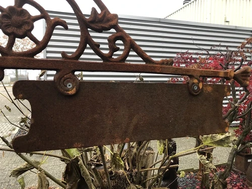 Winkel bord, lange plaat, gietijzer, ongeverfd - vliegroest