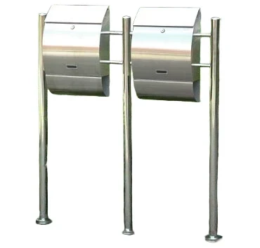 Two Letterboxes - 125 cm - stainless steel