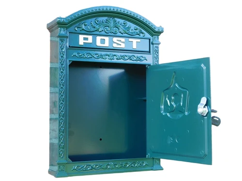 Wall mailbox Post - Green - Alu