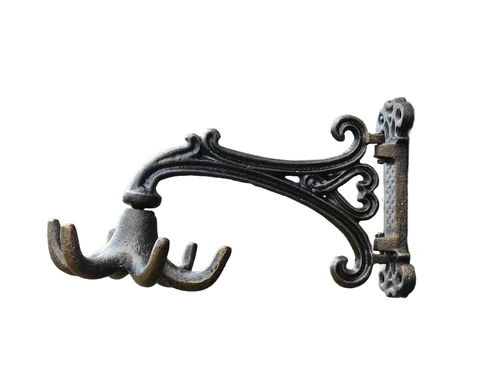 Hanger met 6 haken - gietijzer - wanddeco