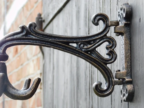 Hanger met 6 haken - gietijzer - wanddeco