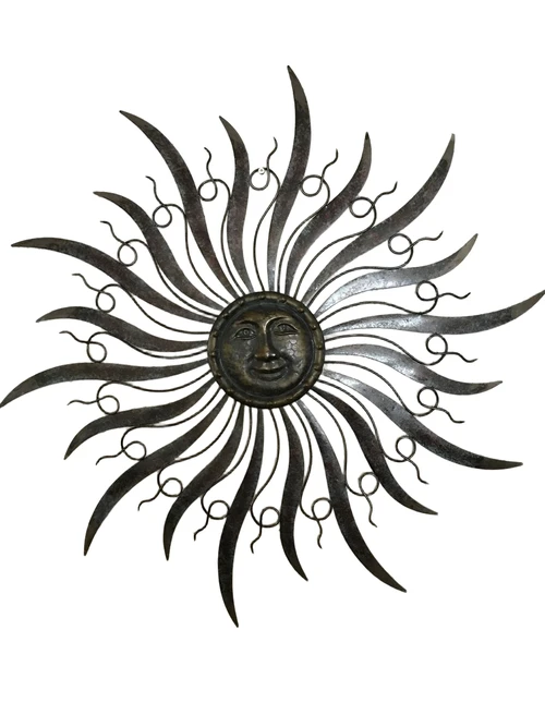 Decorative Wall Ornament 'The Sun' - 100 cm - Metal