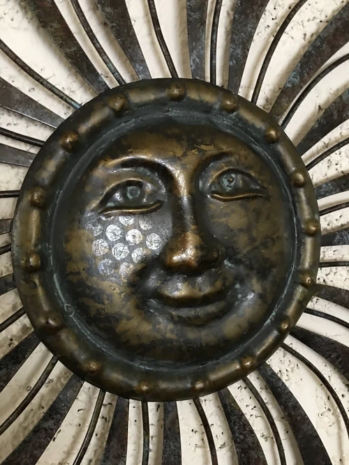 Decorative Wall Ornament 'The Sun' - 100 cm - Metal