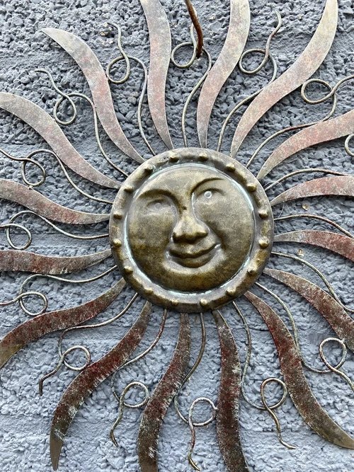 Sun Wall Ornament - Diameter 50 cm - Metal