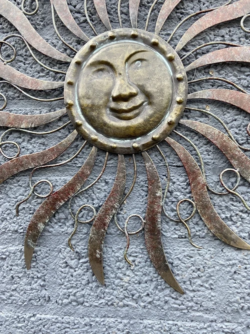 Sun Wall Ornament - Diameter 50 cm - Metal