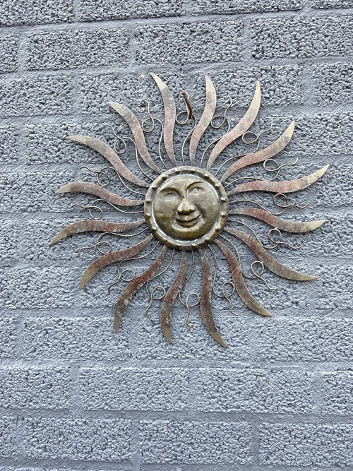Sun Wall Ornament - Diameter 50 cm - Metal
