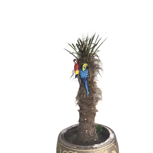 Set of Colorful Parrots - 36 cm - Cast Iron - Wall Decoration