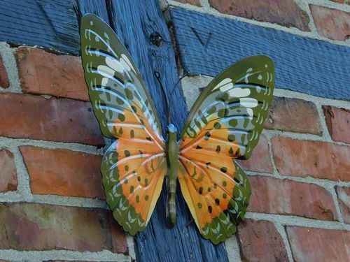 Butterfly Orange - 35 cm - Wall decoration - Metal
