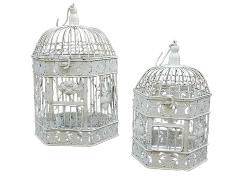 Vogelkooien, kleine + grote, metalen