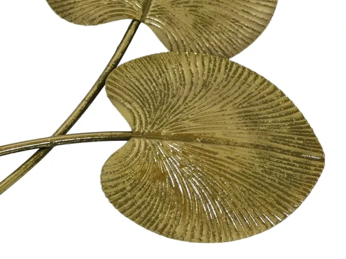 Wandornament Bloem - 63 cm - Goudkleurig - IJzer