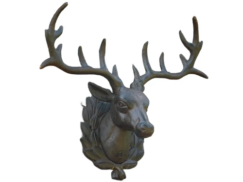 Wall ornament Deer - Brown - Cast iron