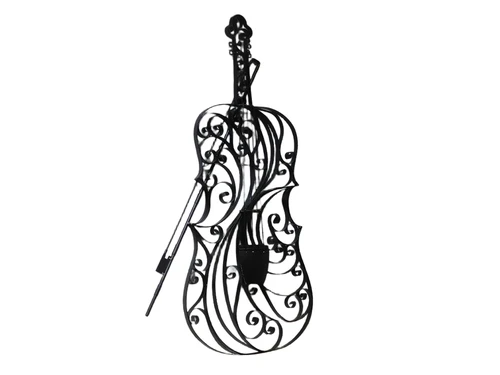 Wandornament Viool - 85 cm - Zwart
