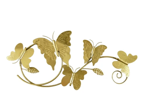 Wall ornament Butterflies - 70 cm - Gold - Iron
