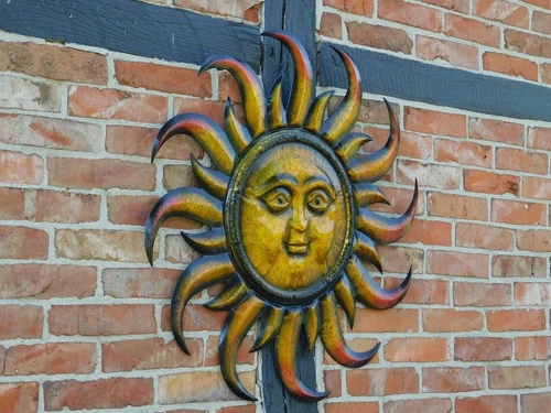 Wall ornament Sun XL - 80 x 80 cm - Metal