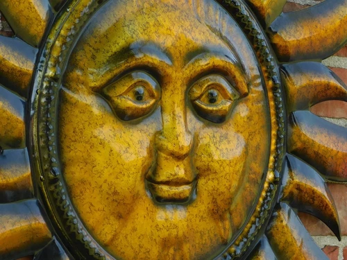 Wall ornament Sun XL - 80 x 80 cm - Metal