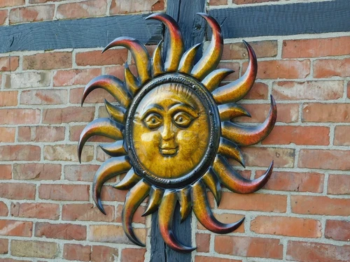Wall ornament Sun XL - 80 x 80 cm - Metal