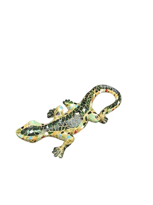 Een prachtige salamander in mozaiek stijl, vrolijk beeldje
