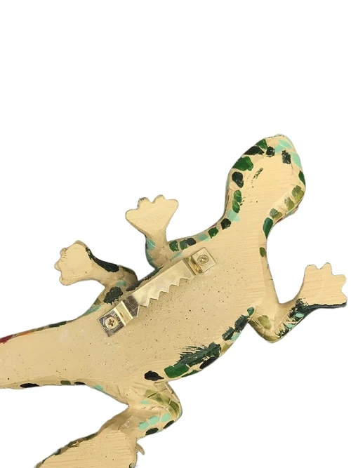 Een prachtige salamander in mozaiek stijl, vrolijk beeldje