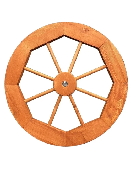 Prachtig mooi rusticaal houten wagenwiel.