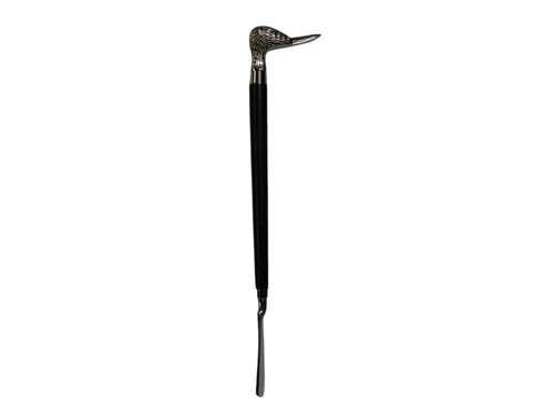 Shoehorn with Duck - Hardwood and Nickel