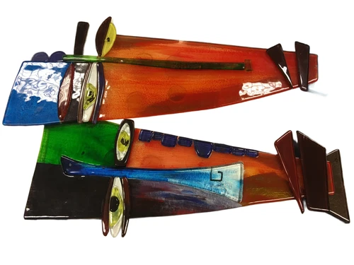 Wall decoration glass on canvas, very special and beautiful!!