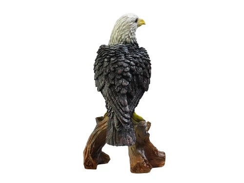 Eagle on Tree Trunk - 37 cm - Polystone