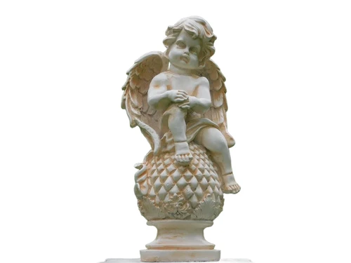 Statue Angel on Sphere - 38 cm - Polystone