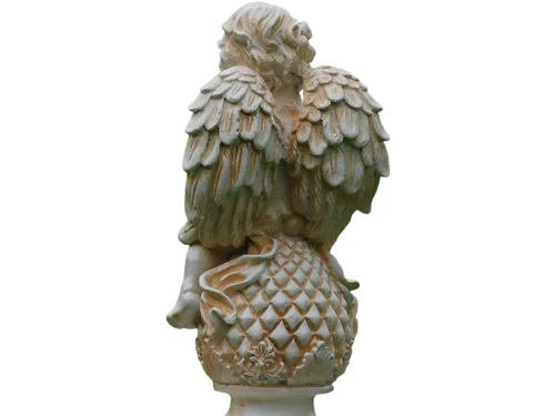 Statue Angel on Sphere - 38 cm - Polystone