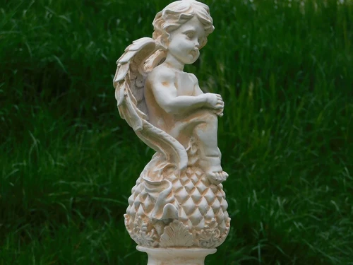 Statue Angel on Sphere - 38 cm - Polystone