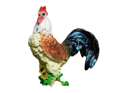 Colour Rooster Statue - 37 cm - Polystone