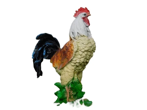 Colour Rooster Statue - 37 cm - Polystone