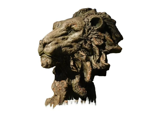 Lion Head Sculpture - 50 x 40 cm - Polystone