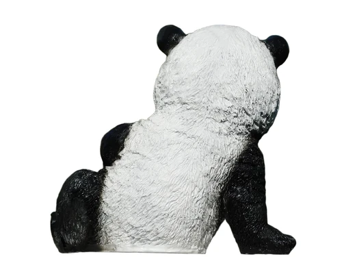 Statue Schiefer Panda - Polystone - in Farbe