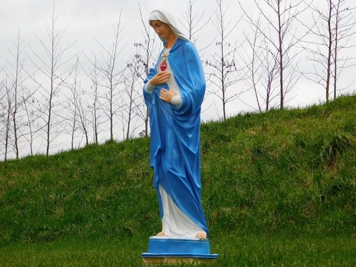 Statue of Mary - 110 cm - Polystone in Colour