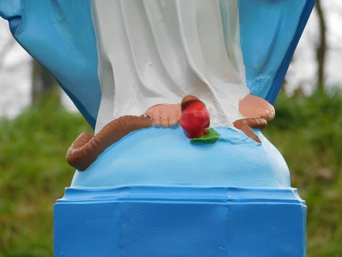 Statue of Mary - 90 cm - Polystone in Colour