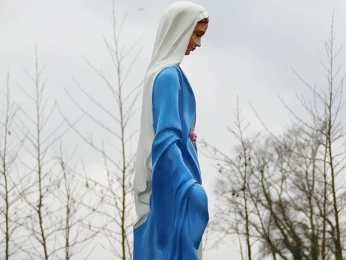 Statue of Mary - 90 cm - Polystone in Colour