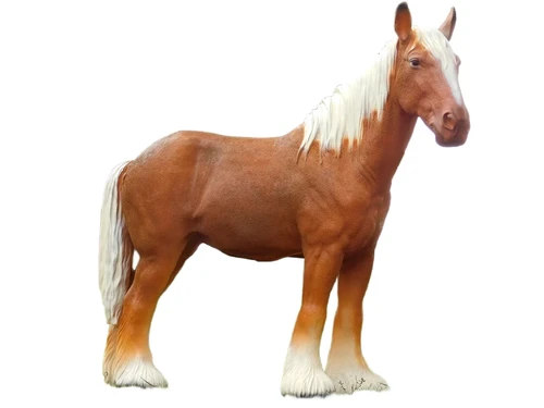 Statue Horse Blond - 110 cm - Polystone